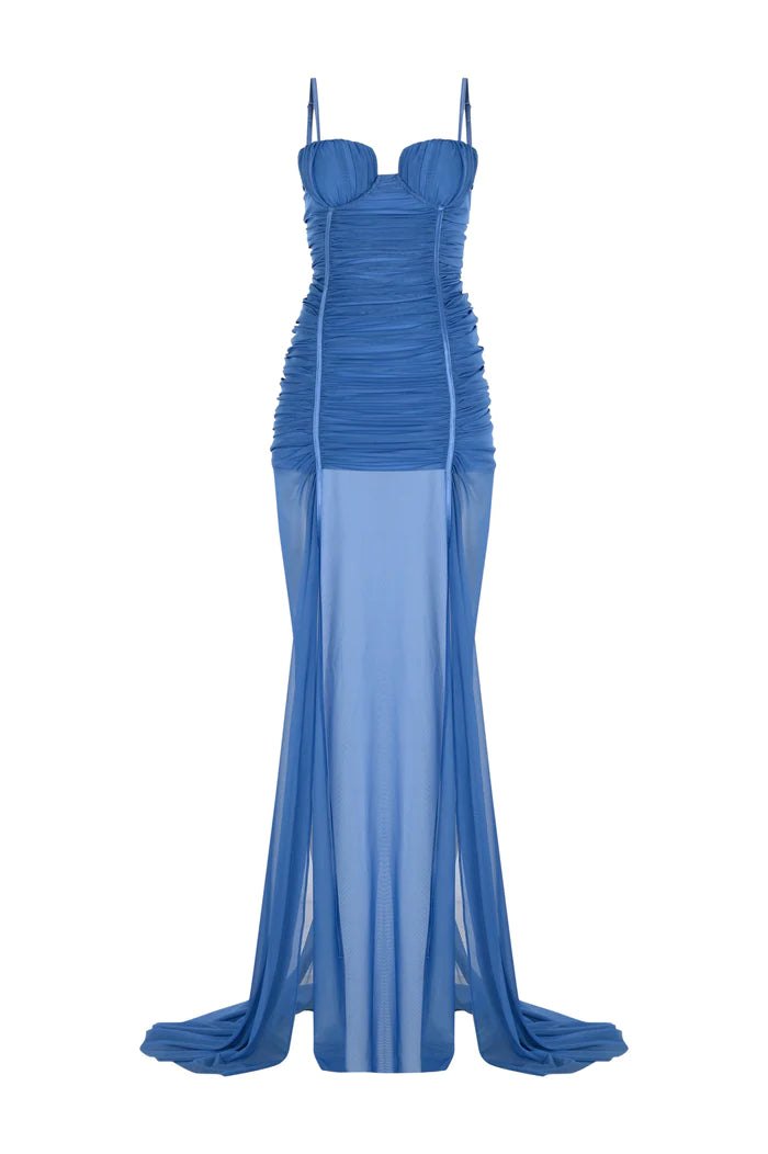 Rolling In Love Gown In Indigo