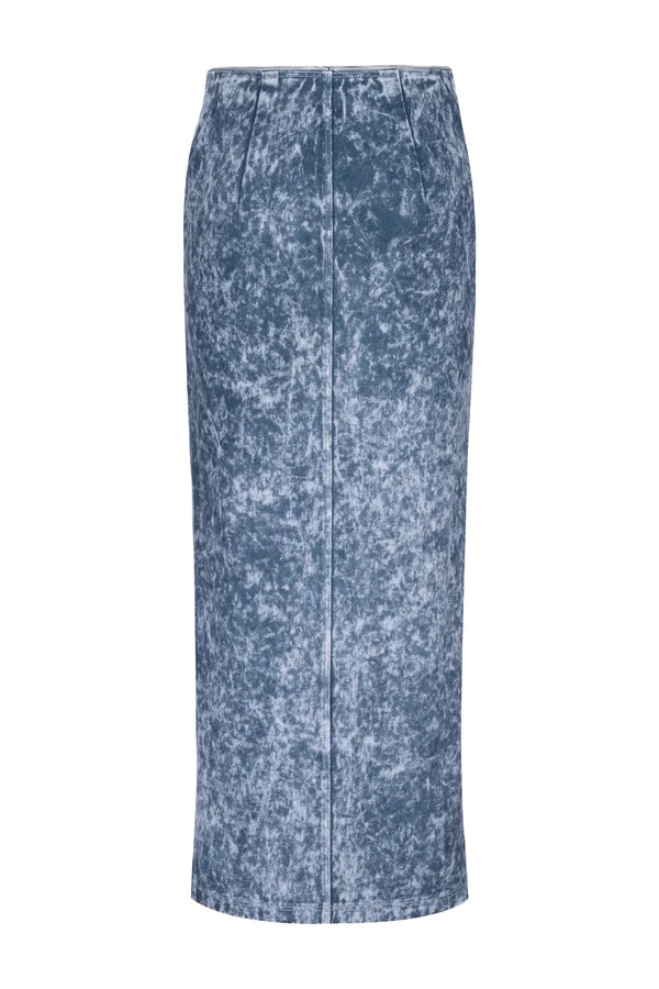 Manipulator Skirt In Gray Acid Wash