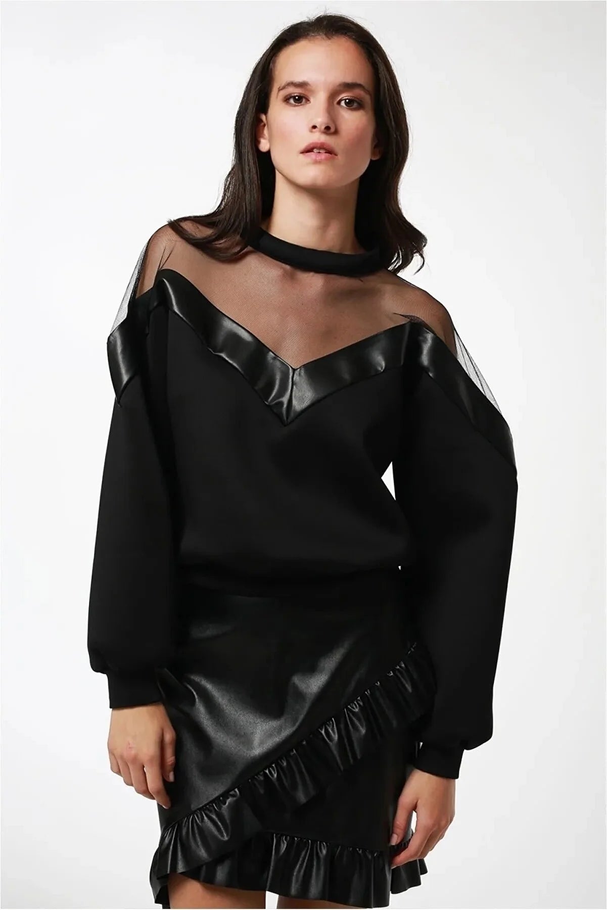 Tulle Sweater Top 01