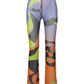 Tainted Flower Mesh Pants in Orange
