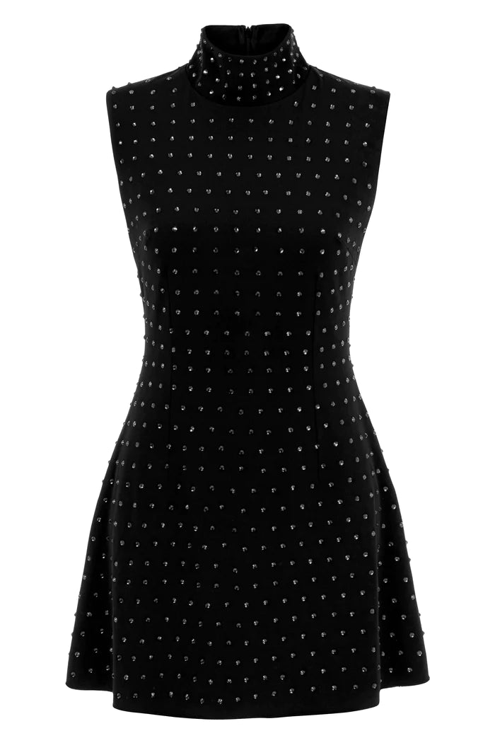 Jocelyn Dress With Gray Stones