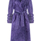 Voidwalker Trench Coat In Purple Acid Wash