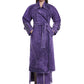 Voidwalker Trench Coat In Purple Acid Wash