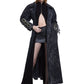 Voidwalker Trench Coat In Black Acid Wash