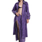 Voidwalker Trench Coat In Purple Acid Wash