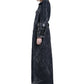 Voidwalker Trench Coat In Black Acid Wash