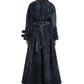 Voidwalker Trench Coat In Black Acid Wash