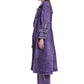 Voidwalker Trench Coat In Purple Acid Wash