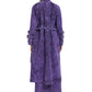 Voidwalker Trench Coat In Purple Acid Wash