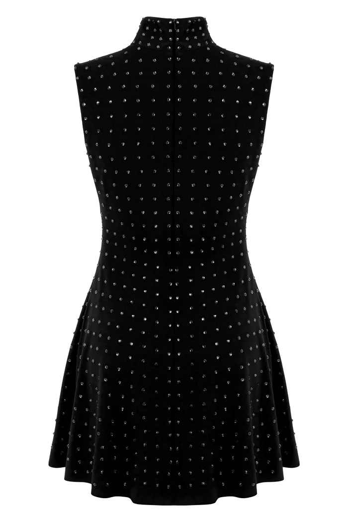 Jocelyn Dress With Gray Stones