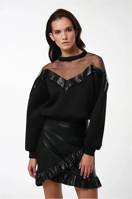 Tulle Sweater Top 01